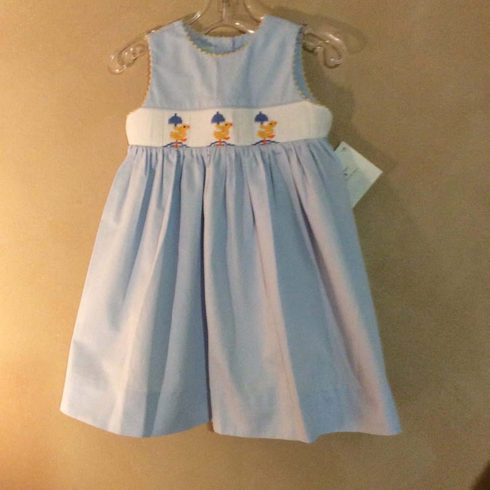 Collection BeBe Smocked Dress 18 M w/Ducks -Spring